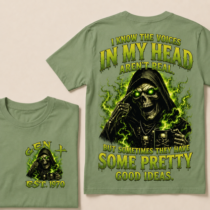 I Know The Voices In My Head Aren't Real Custom Year T-shirt