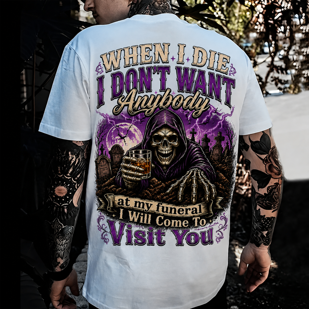 When I Die I Don't Want Anybody At My Funeral Custom Year T-shirt