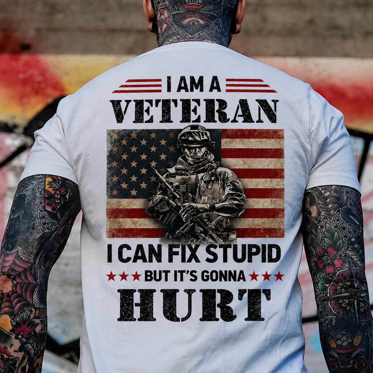 I Am A Veteran I Can Fix Stupid But It's Gonna Hurt Custom Year Tops