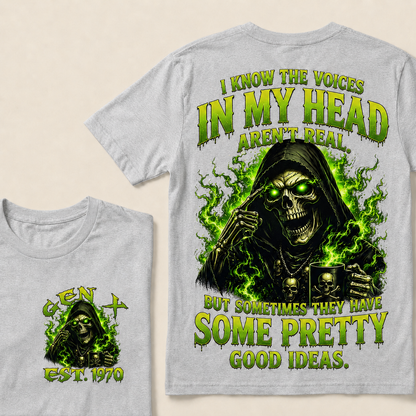 I Know The Voices In My Head Aren't Real Custom Year T-shirt