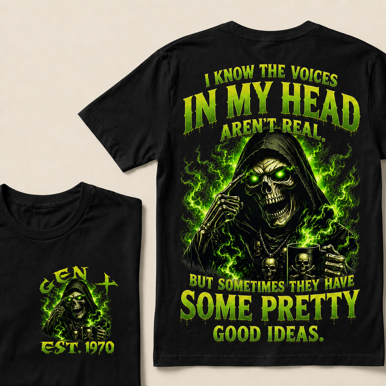 I Know The Voices In My Head Aren't Real Custom Year T-shirt