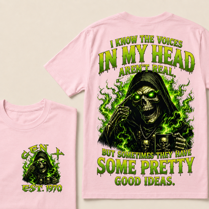 I Know The Voices In My Head Aren't Real Custom Year T-shirt