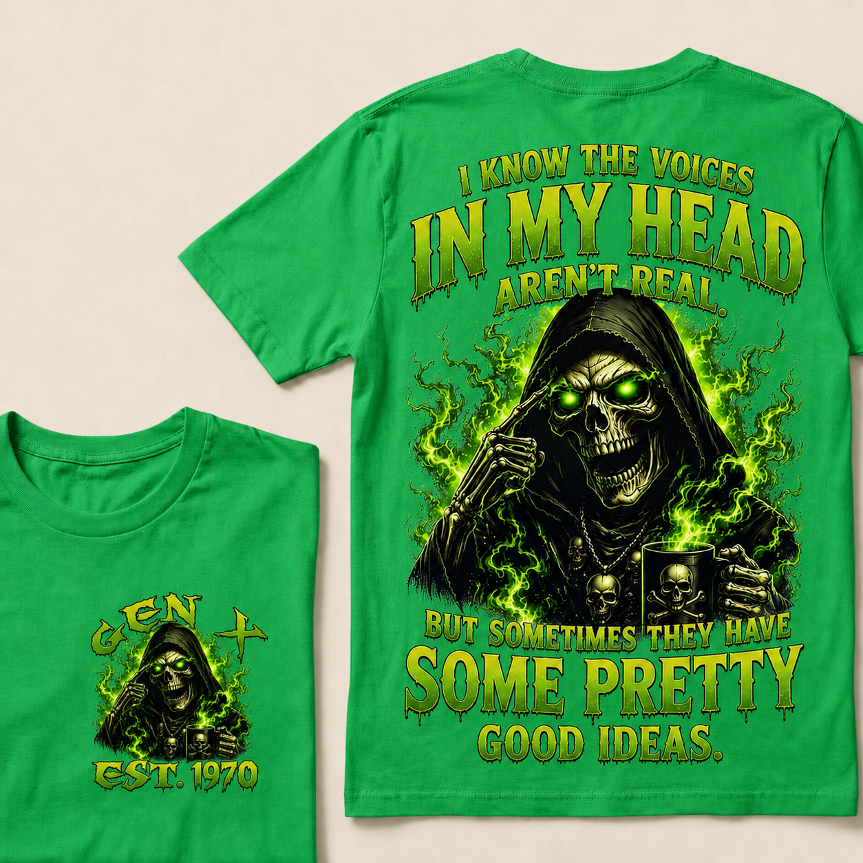 I Know The Voices In My Head Aren't Real Custom Year T-shirt