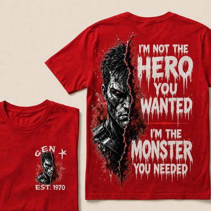 I'm Not The Hero You Wanted I'm The Monster You Needed Custom Year T-shirt