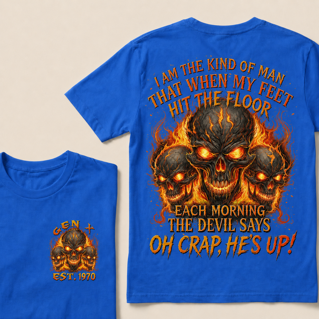 I Am The Kind Of Man That When My Feet Hit The Floor Each Morning Custom Year T-shirt