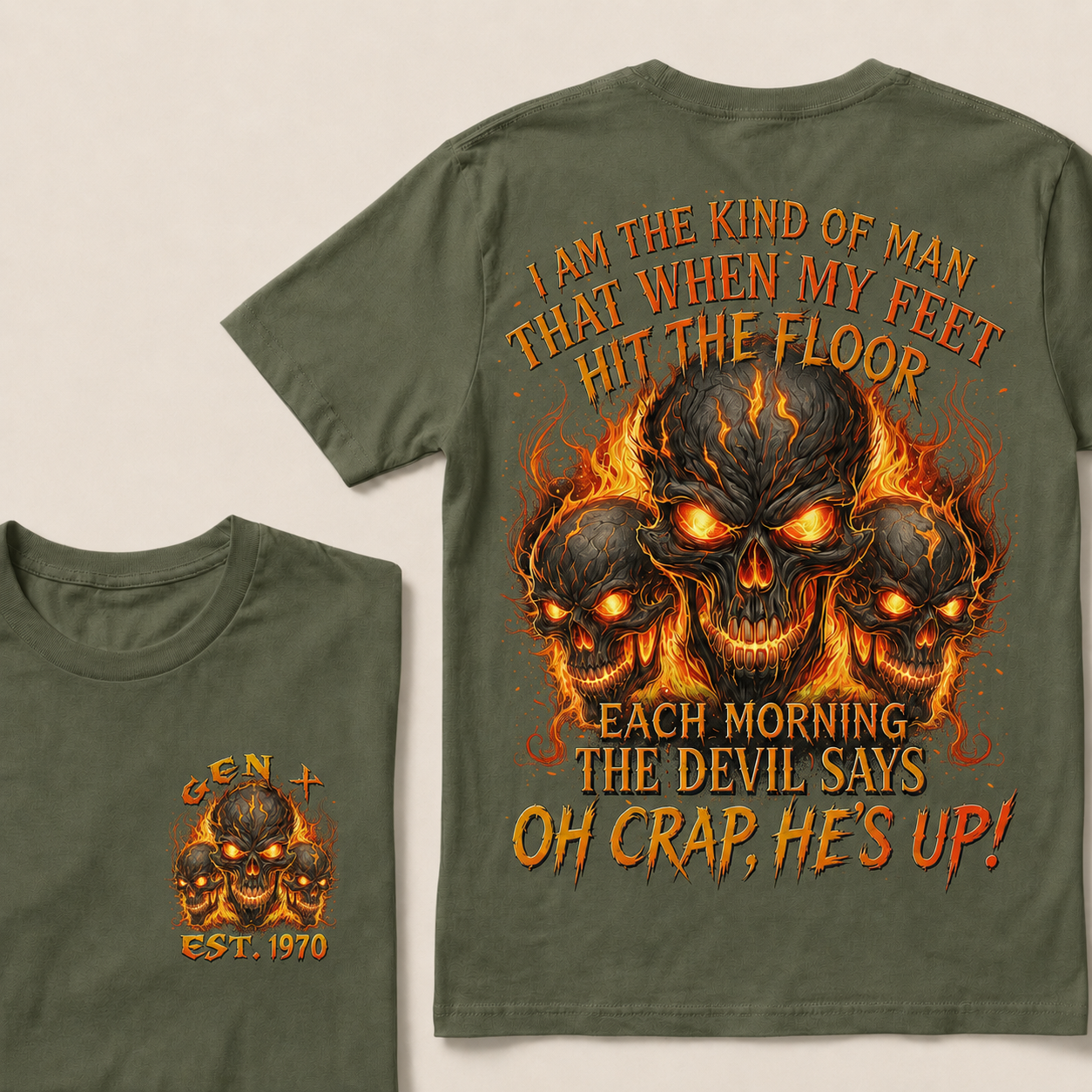 I Am The Kind Of Man That When My Feet Hit The Floor Each Morning Custom Year T-shirt