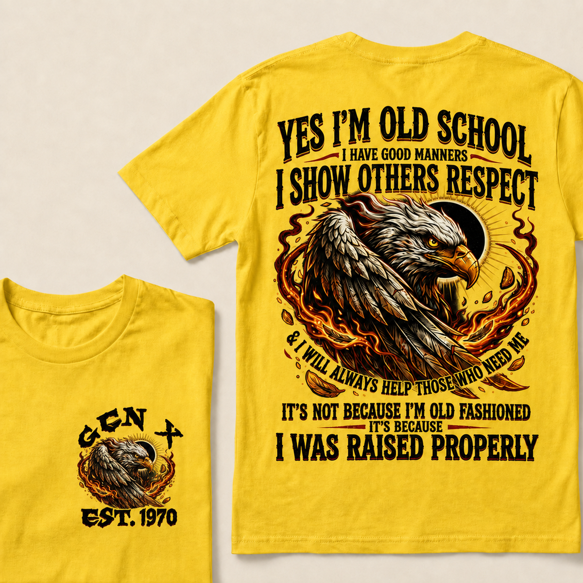 Yes I'm Old School I Have Good Manners Custom Year T-shirt