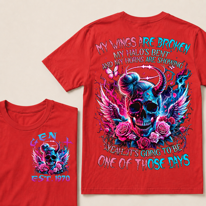 My Wings Are Broken My Halo's Bent And My Horns Are Showing Yeah Custom Year T-shirt