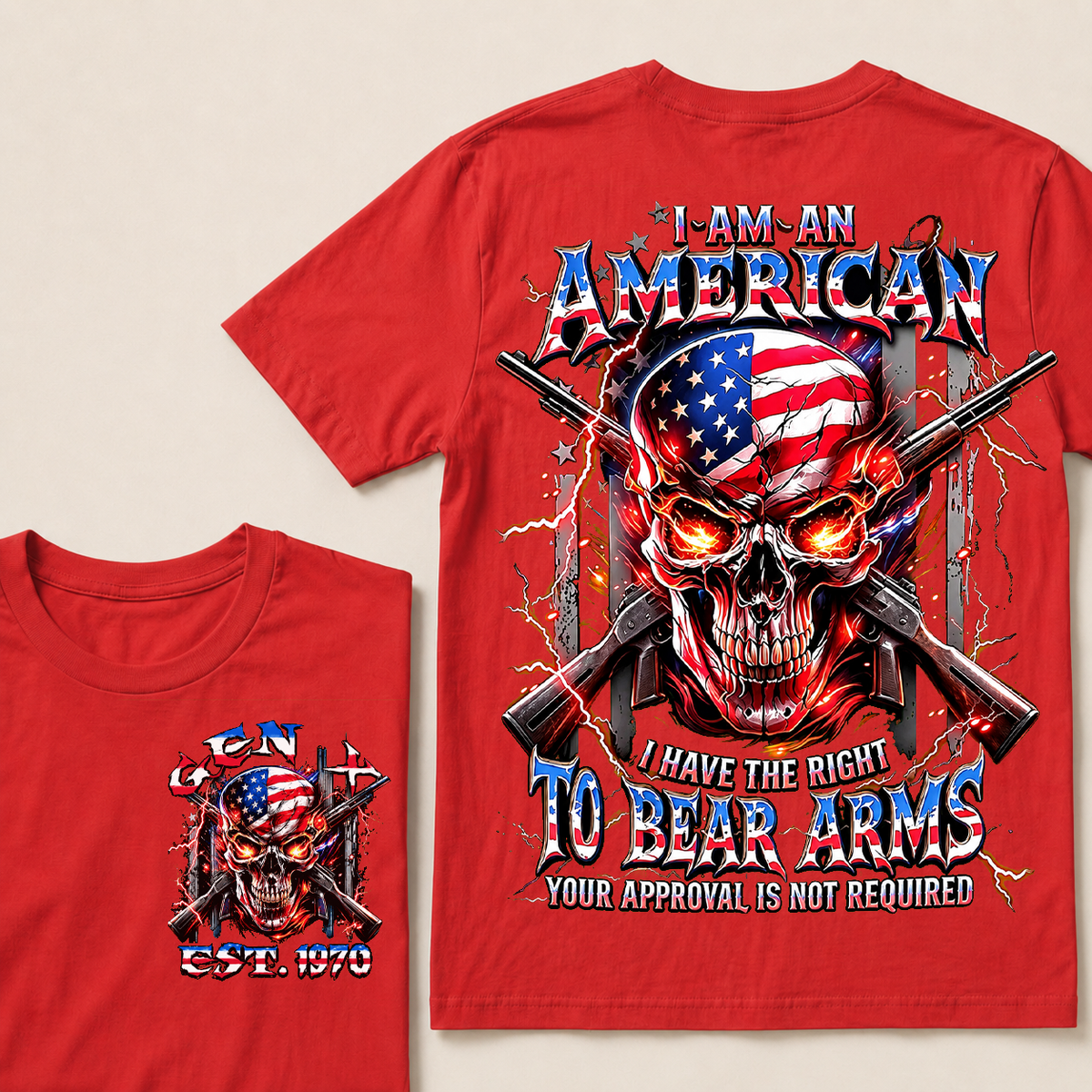 I Am An American I Have The Right To Bear Arms Custom Year T-shirt