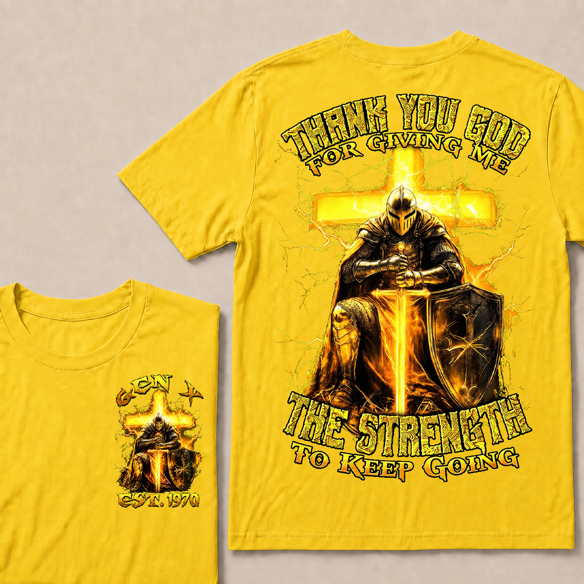 Thank You God For Giving Me The Strength To Keep Going Custom Year T-shirt