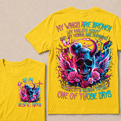 My Wings Are Broken My Halo's Bent And My Horns Are Showing Yeah Custom Year T-shirt