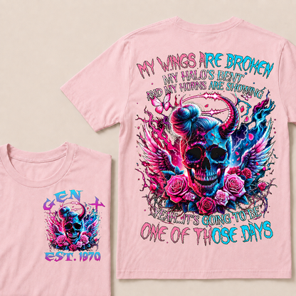 My Wings Are Broken My Halo's Bent And My Horns Are Showing Yeah Custom Year T-shirt