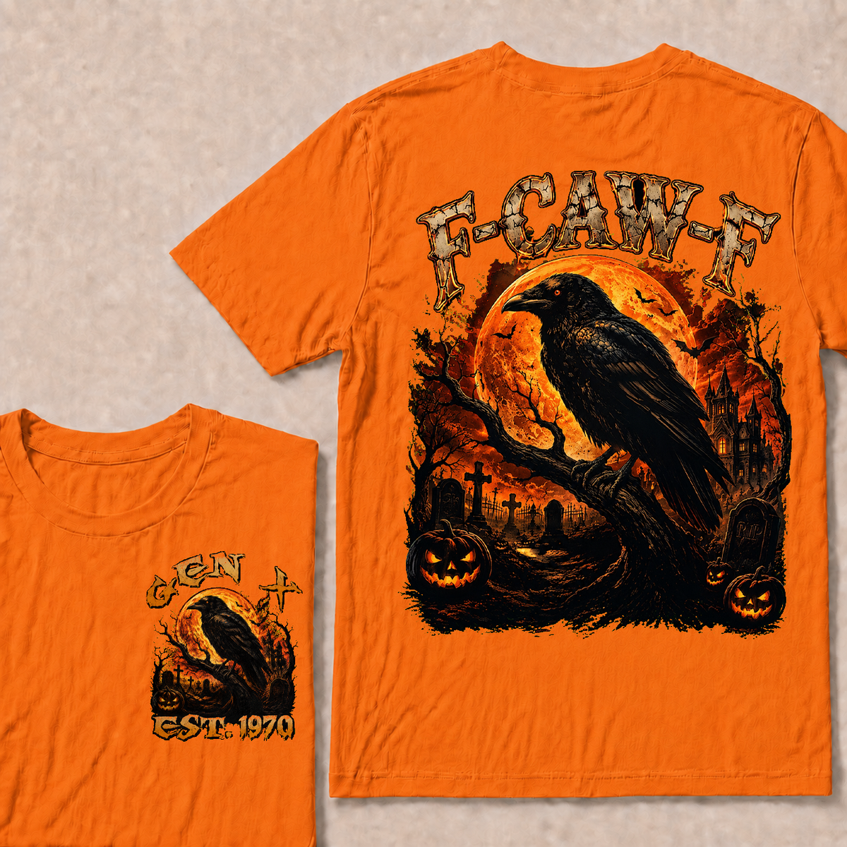 F Caw F Halloween Custom Year T-shirt