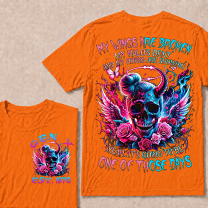 My Wings Are Broken My Halo's Bent And My Horns Are Showing Yeah Custom Year T-shirt