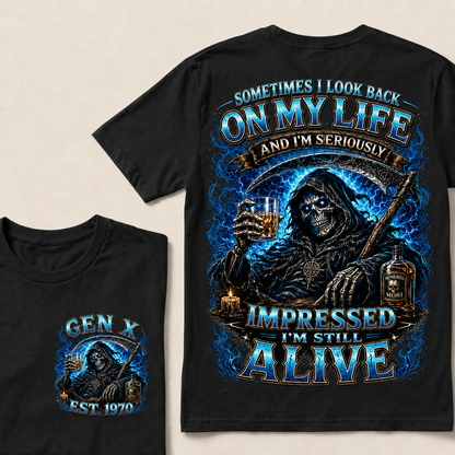 Sometimes I Look Back On My Life Custom Year T-shirt