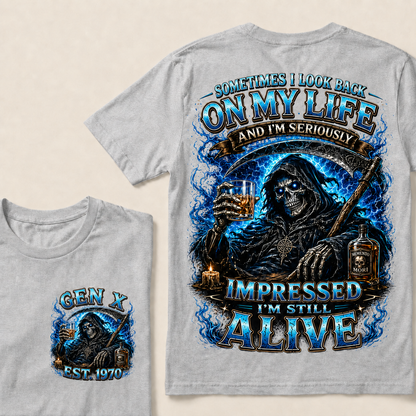 Sometimes I Look Back On My Life Custom Year T-shirt