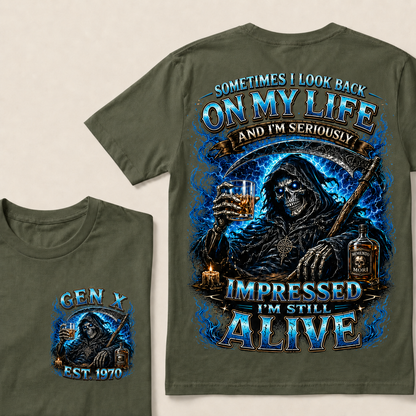 Sometimes I Look Back On My Life Custom Year T-shirt