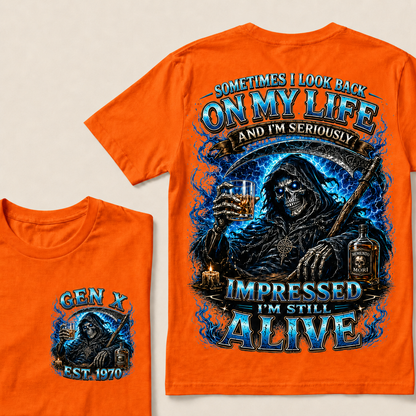 Sometimes I Look Back On My Life Custom Year T-shirt