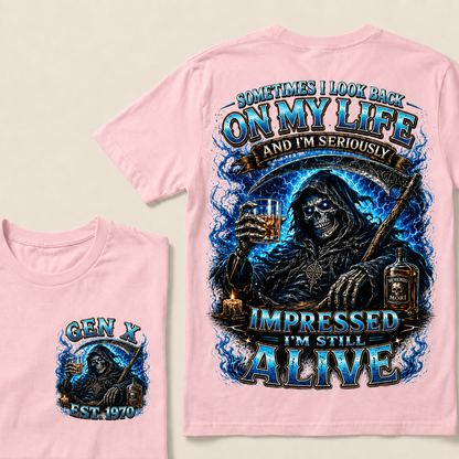 Sometimes I Look Back On My Life Custom Year T-shirt