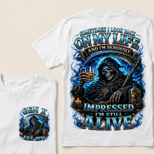 Sometimes I Look Back On My Life Custom Year T-shirt